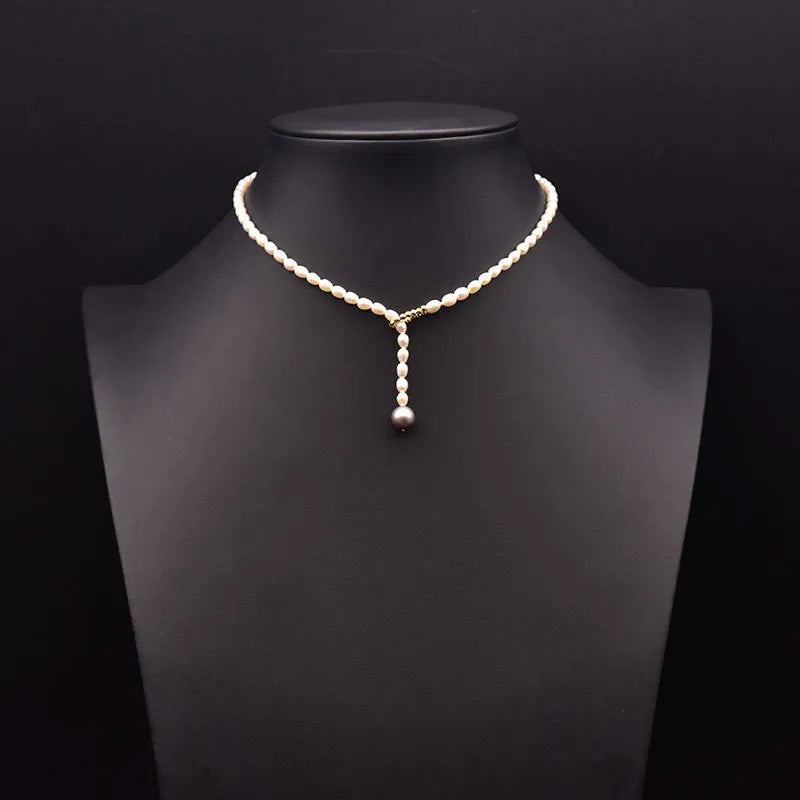 original design heart shape flower freshwater pearl plating 18k gold plated necklace