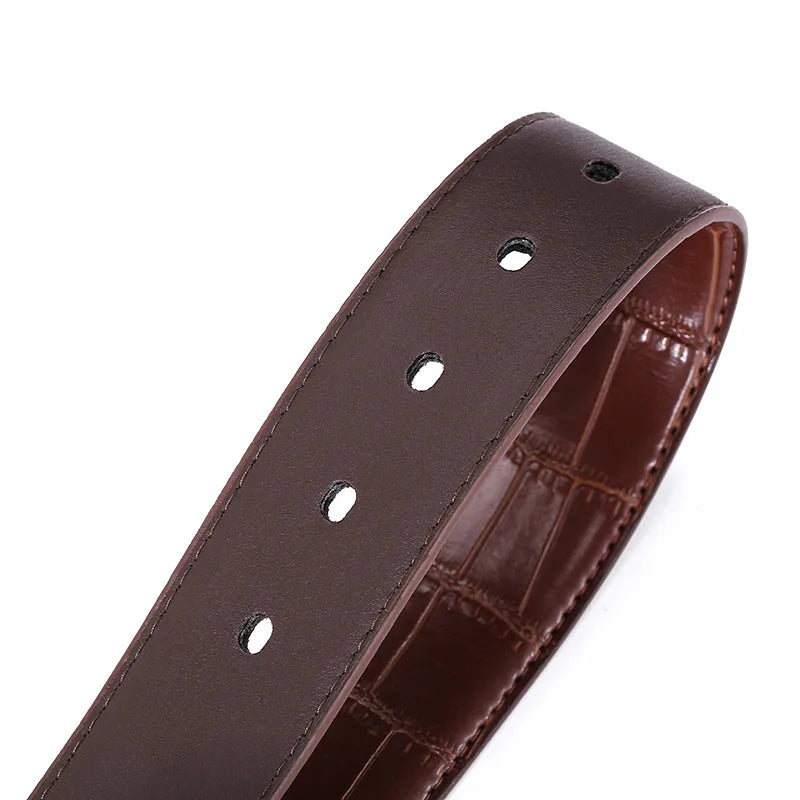 Men's pin buckle belt business casual crocodile PU belt stall gift manufacturers spot wholesale