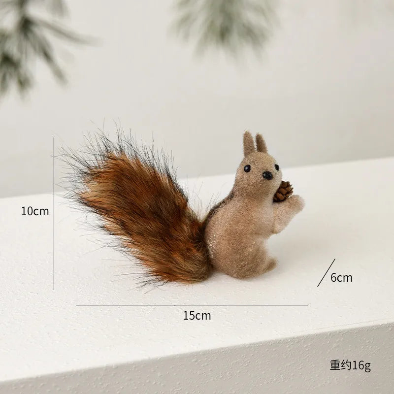 Creative Squirrel Christmas Decoration Small Hanging Ornament Realistic squirrel design Perfect gift for holiday decoration