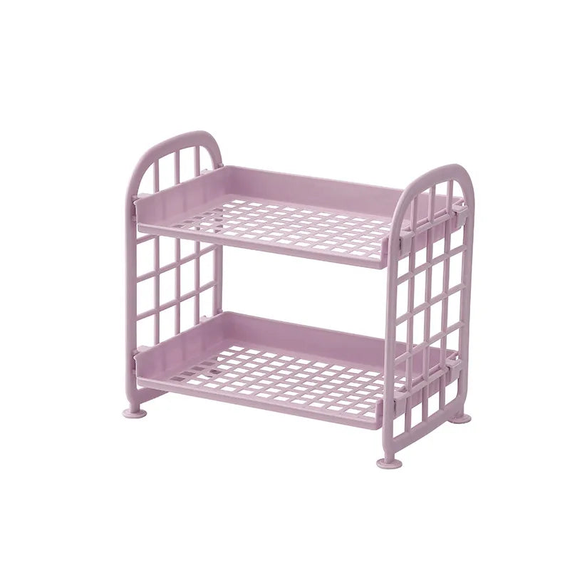 Solid Color Plastic Casual Bathroom Racks Kitchen Racks