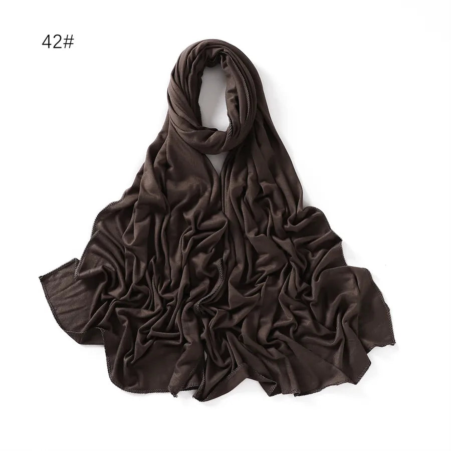 women's basic solid color mercerized cotton modal cotton linen scarves