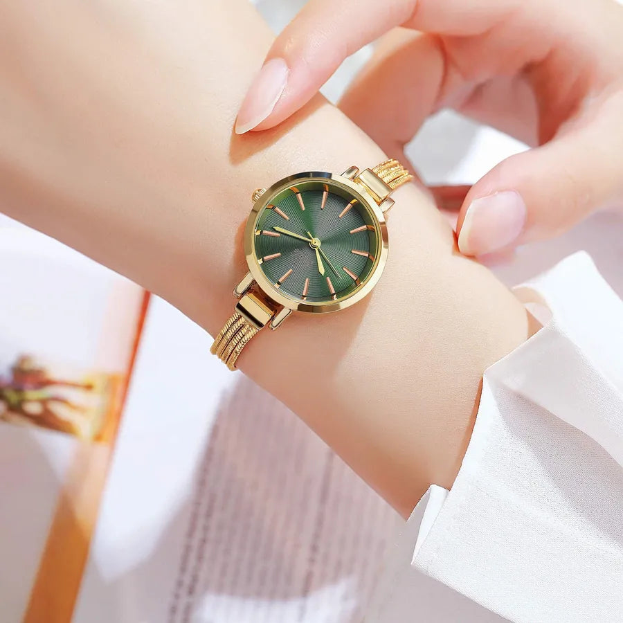 Elegant Modern Style Round Jewelry Buckle Quartz Watch Women's Watches