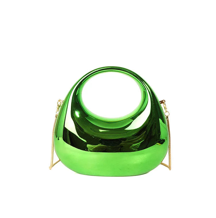 Women's Arylic Gradient Color Solid Color Streetwear Dumpling Shape Magnetic Buckle Evening Bag
