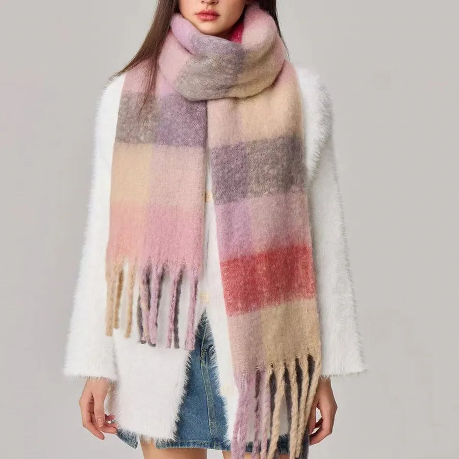 Women's Sexy Romantic Plaid Polyester Scarf