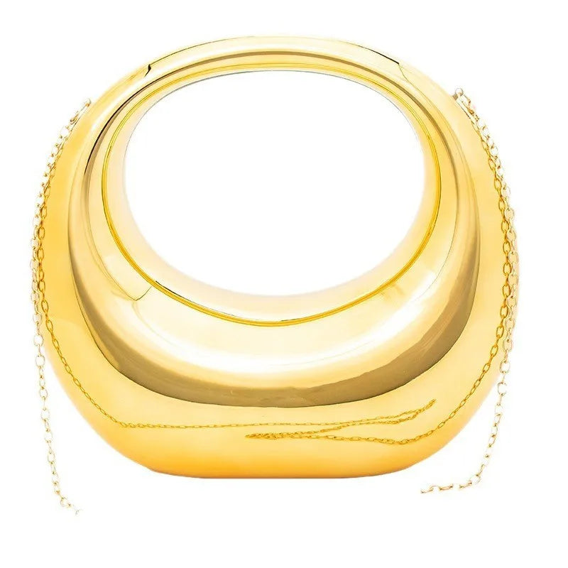 women's arylic solid color streetwear dumpling shape open underarm bag