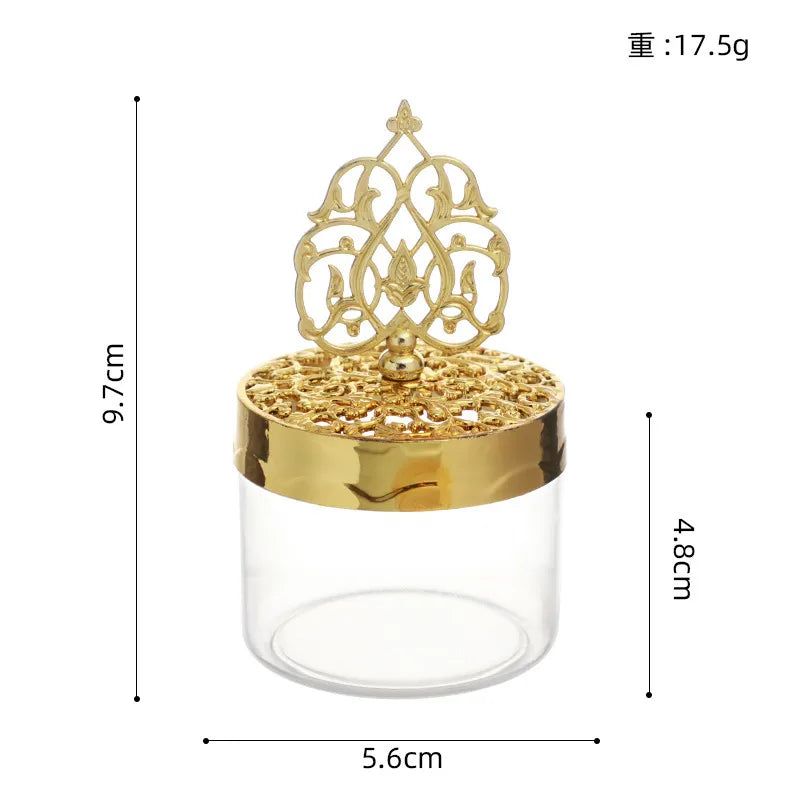 Electroplating Hollow Pagoda Candy Box Wedding Desktop Decoration Plastic Box Birthday Accompanying Gift Return Candy Box