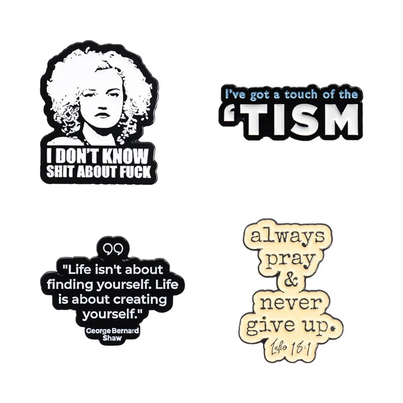 Cartoon Style Simple Style Human Letter Alloy Stamping Stoving Varnish Plating Unisex Brooches