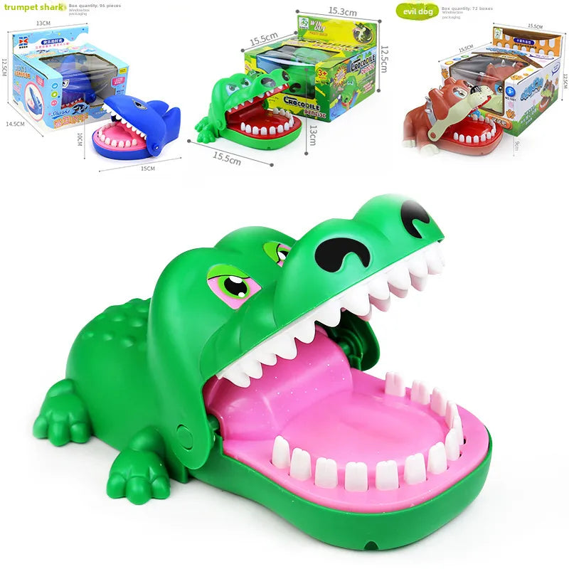 Crocodile toy finger biting mouth shark biting toy children's trick fun TikTok teeth biting hand crocodile