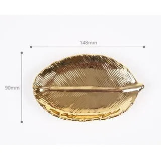 fashion geometric necklace ring storage dish glass relief candlestick crown gold small ornaments