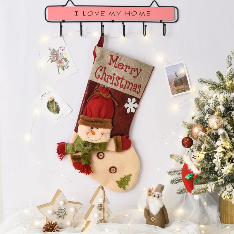 christmas cute santa claus elk cloth party christmas socks