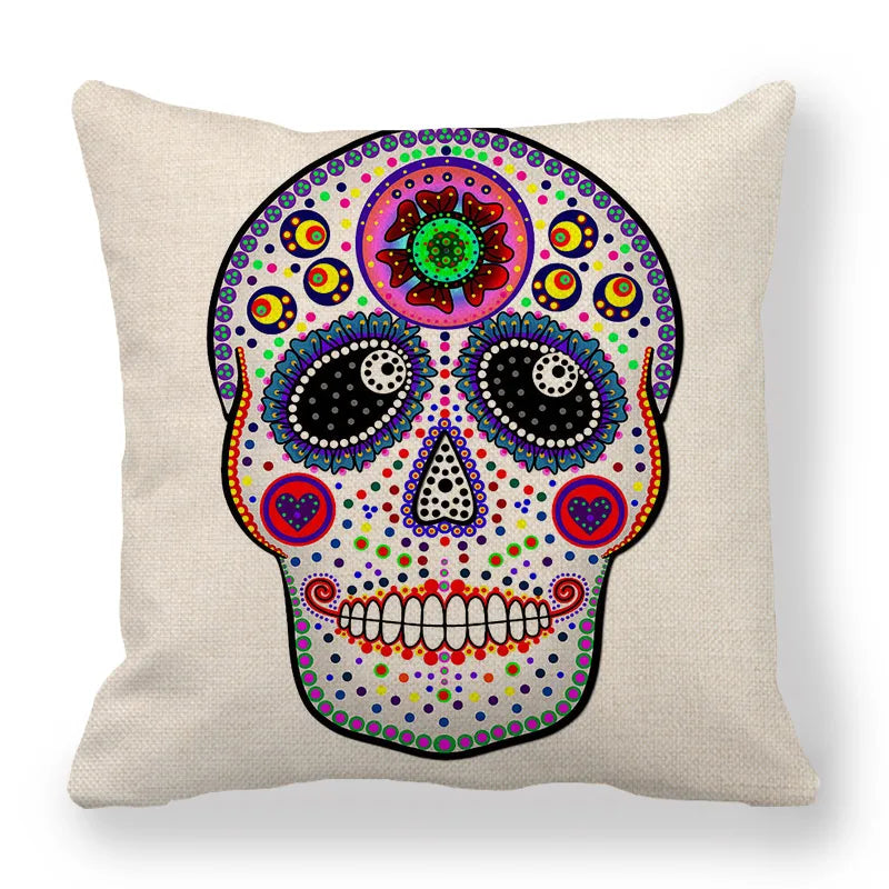 Halloween Fashion Skull Linen Couch & Sofa Decor