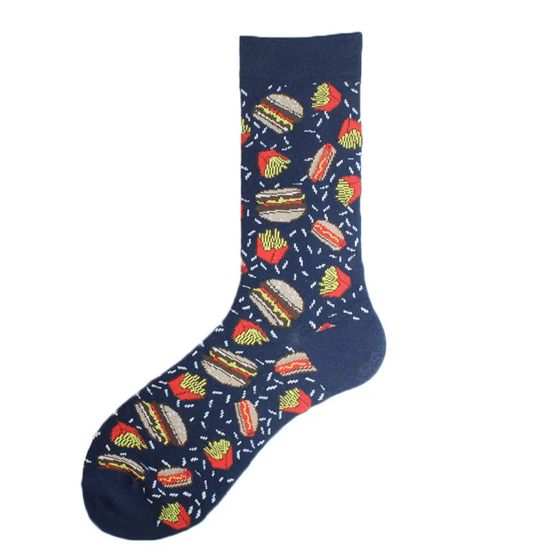 men's cartoon style cartoon cotton crew socks a pair