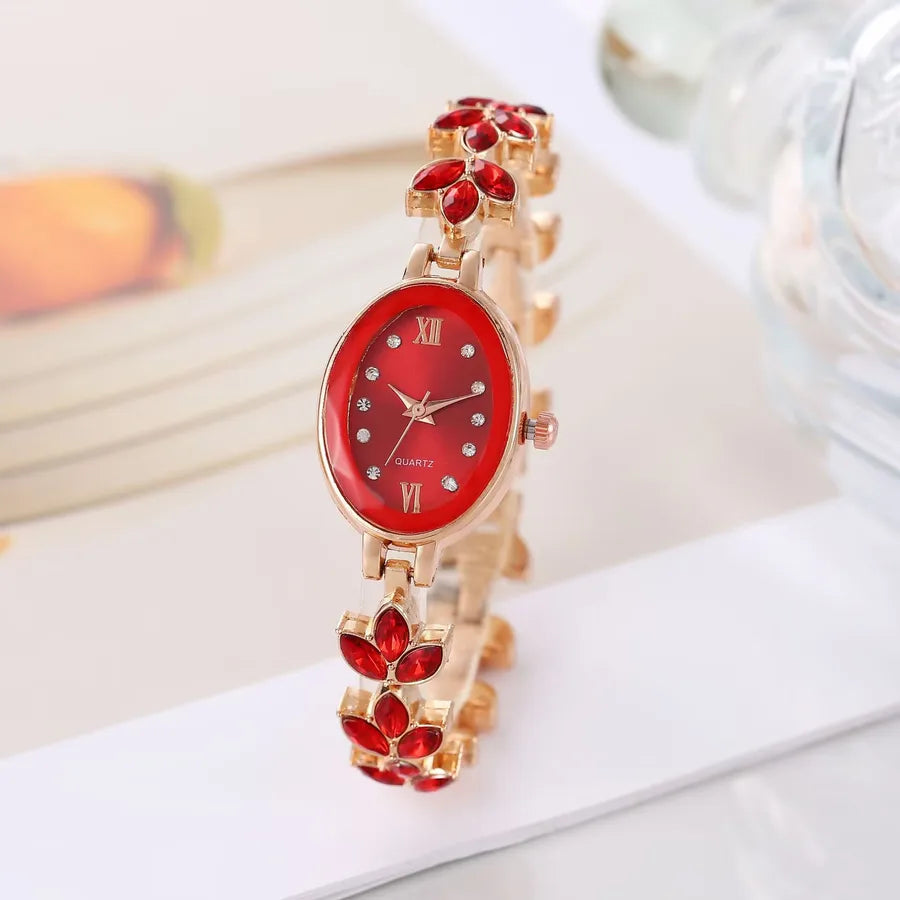 Elegant Solid Color Single Folding Buckle Quartz Watch Women's Watches
