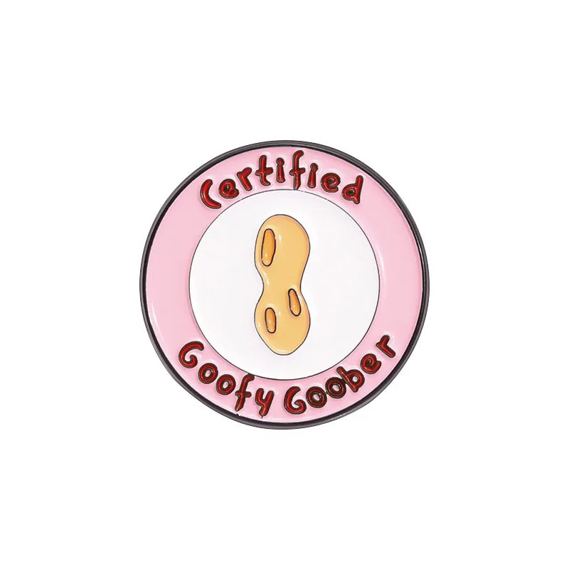 IG Style Pin Letter Peanut Alloy Plating Unisex Brooches