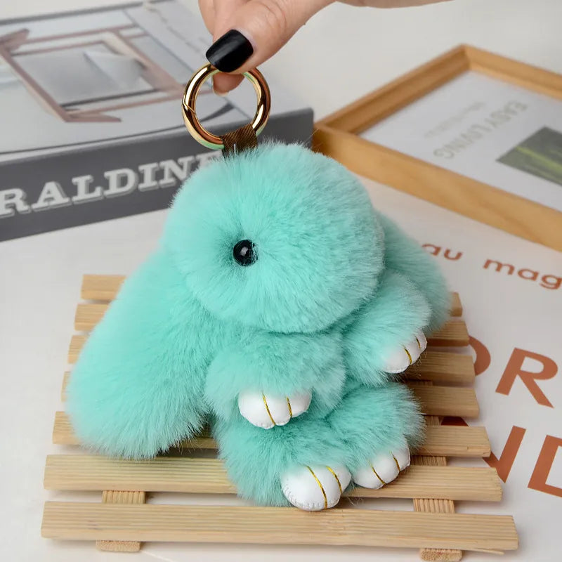 Simple Style Rabbit Artificial Wool Handmade Bag Pendant