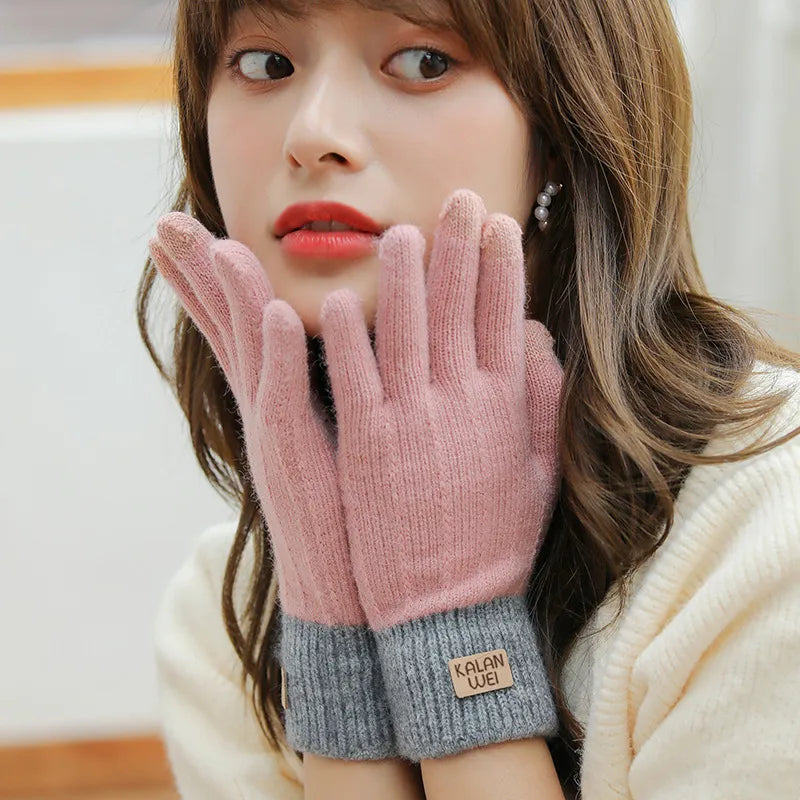 unisex simple style solid color gloves 1 set