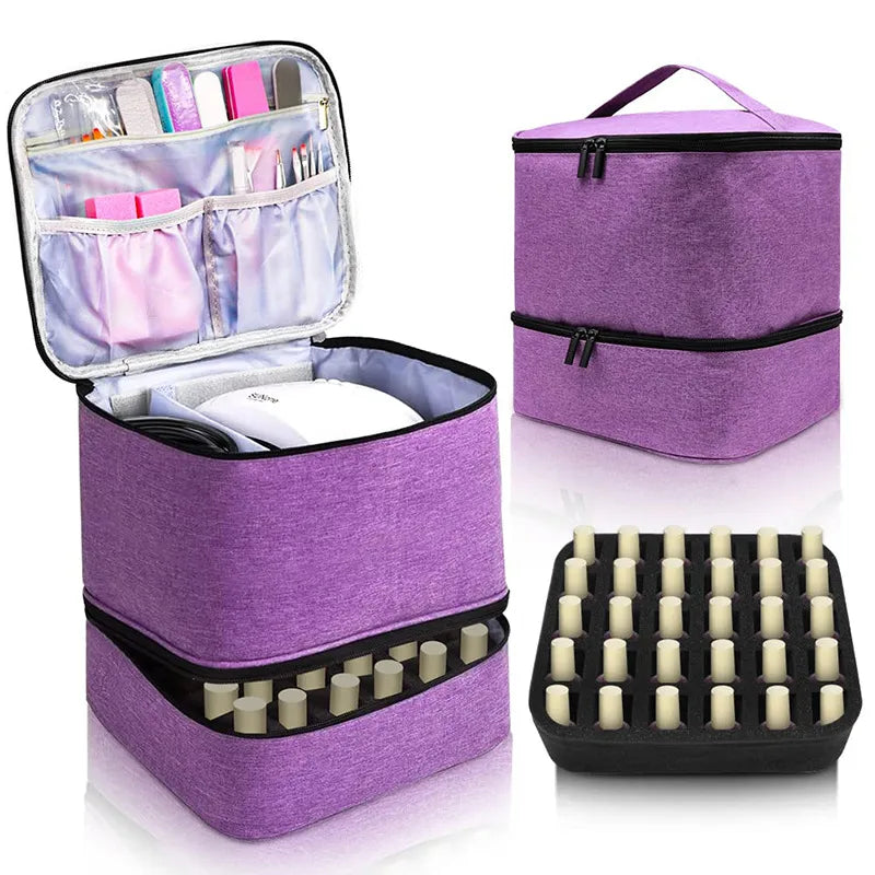 Basic Stripe Solid Color Pu Leather Cloth Square Makeup Bags