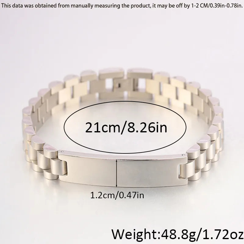 Retro Classic Style Geometric 304 Stainless Steel Plating Unisex Bracelets Men Chain Bracelets