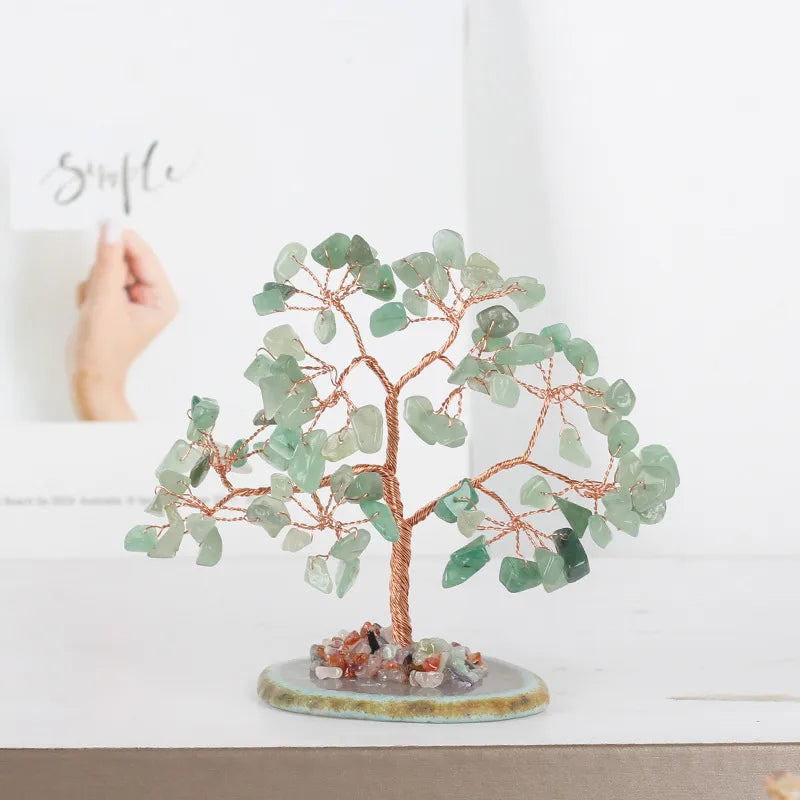 Simple Style Tree Crystal Agate copper wire Ornaments Artificial Decorations