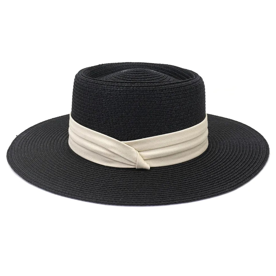 Women's Basic Hawaiian Vacation Solid Color Short Brim Sun Hat