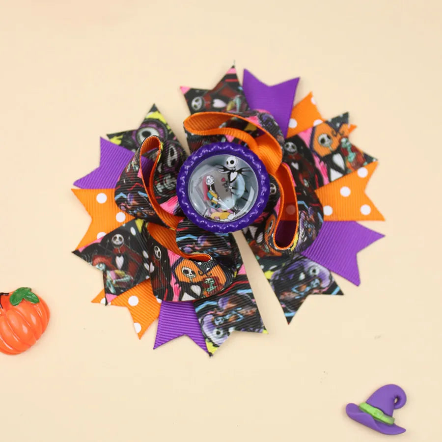 Halloween Pumpkin Skeleton Bat Hair Clip Cartoon Night Horror Movie Hair Accessories For Children