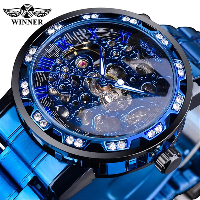 casual geometric buckle mechanical men's watches