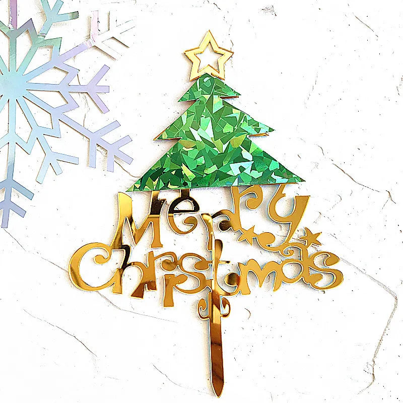 Christmas Letter Arylic Party Cake Decorating Supplies