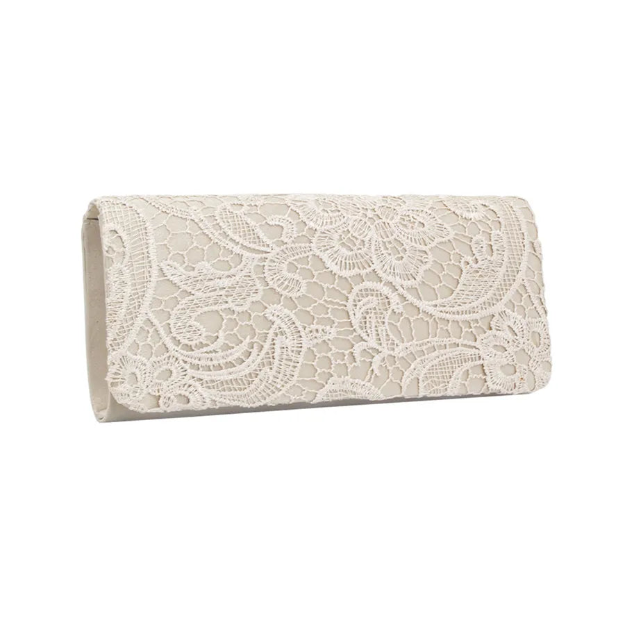 [new Style] Lace Floral Silk Ladies Clutch Bag Casual and Generous Evening Gift Bag Fashion Evening Bag