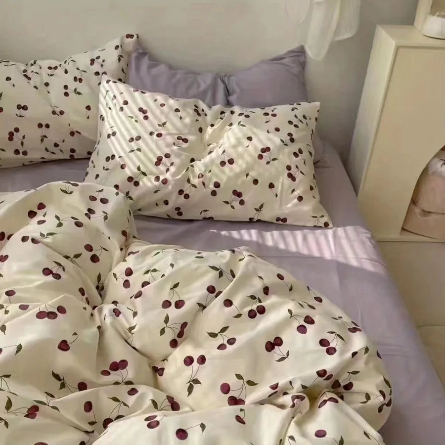 Factory direct supply bedding four-piece bed sheet quilt cover three-piece dormitory single quilt cover single quilt cover simple style