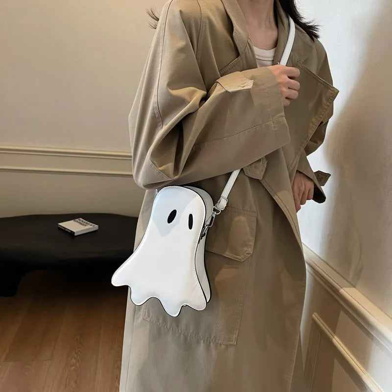 Creative Street Style Ghost Bag Women's New Design Halloween Funny Single Shoulder Slant Cross Bag Spicy Girl Fashion Square Bag