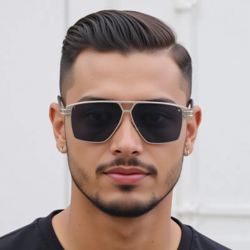 Streetwear Geometric Pc Square Full Frame Men's Sunglasses