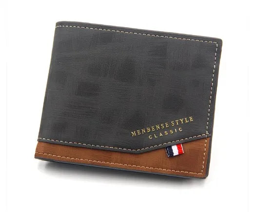 men's solid color pu leather open wallets