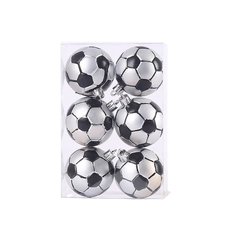Christmas Cartoon Style Basketball Football Plastic Indoor Family Gathering Festival Hanging Ornaments