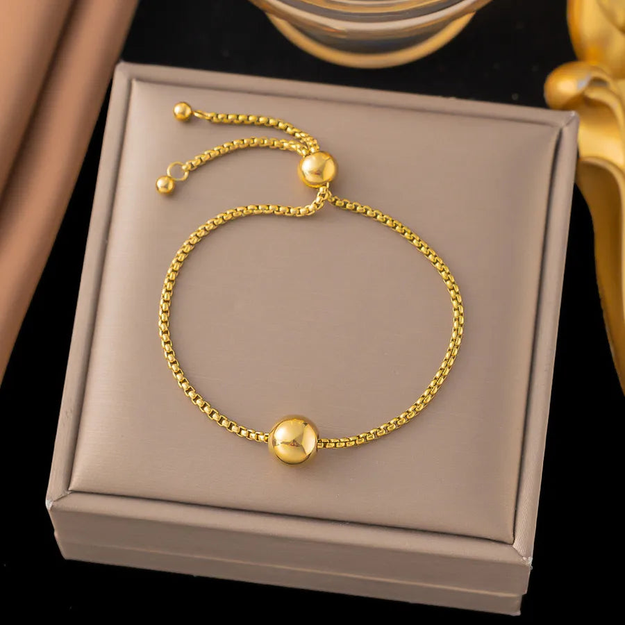 Elegant Simple Style Geometric 304 Stainless Steel Paperclip Chain cable chain Bracelets In Bulk