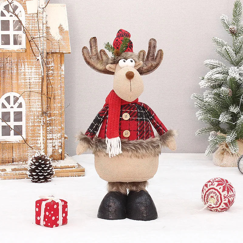 christmas cartoon style santa claus snowman cloth party doll 1 piece
