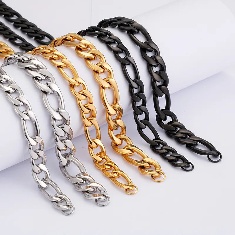 Wholesale Jewelry Simple Style Geometric Solid Color Titanium Steel 18K Gold Plated Polishing Plating Jewelry Set