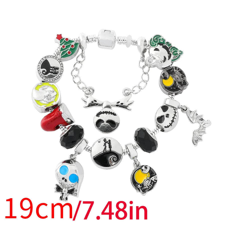 Cartoon Animation Horror Movie coraline Ghost Mother Halloween Pan Diy Beaded Bracelet Jewelry