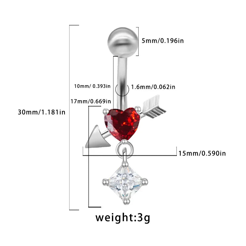 1 Piece Belly Rings Simple Style Classic Style Star 316L Stainless Steel  Alloy Plating Inlay Resin Rhinestones Glass Gold Plated Silver Plated Belly Rings