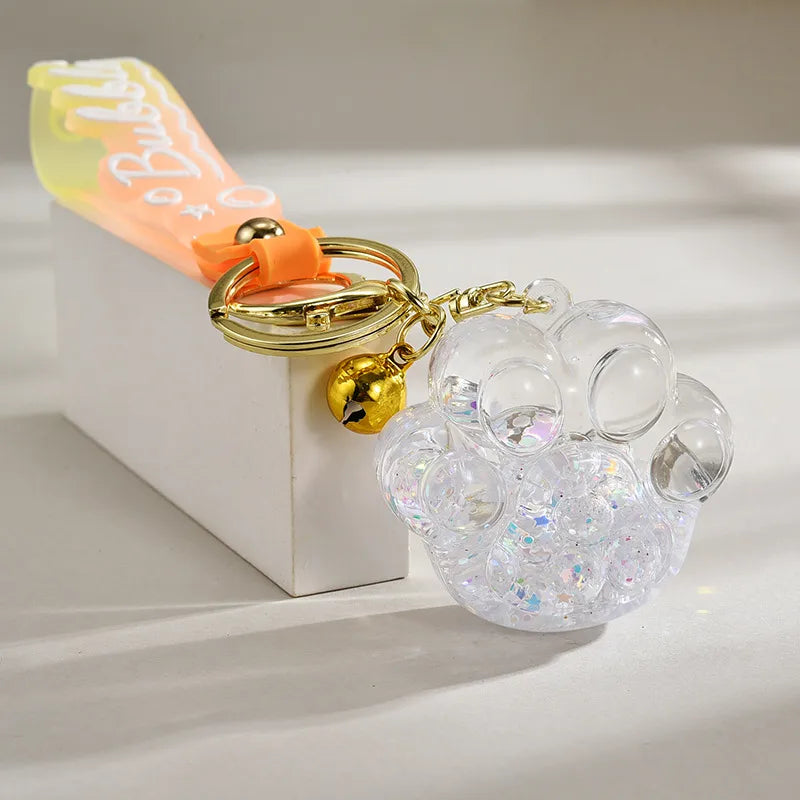 Cute Paw Print Arylic Unisex Keychain