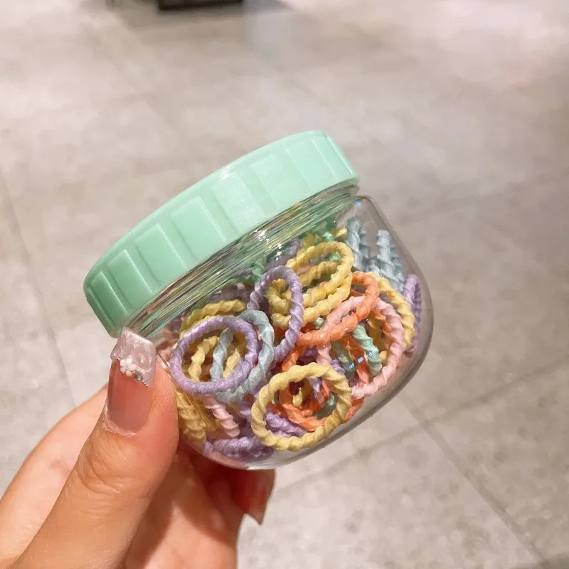 Cute Girl'S Spiral Stripe Cloth Hair Tie