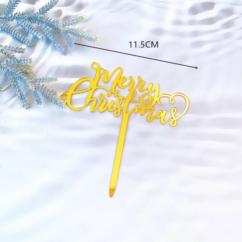 Christmas Letter Arylic Party Cake Decorating Supplies