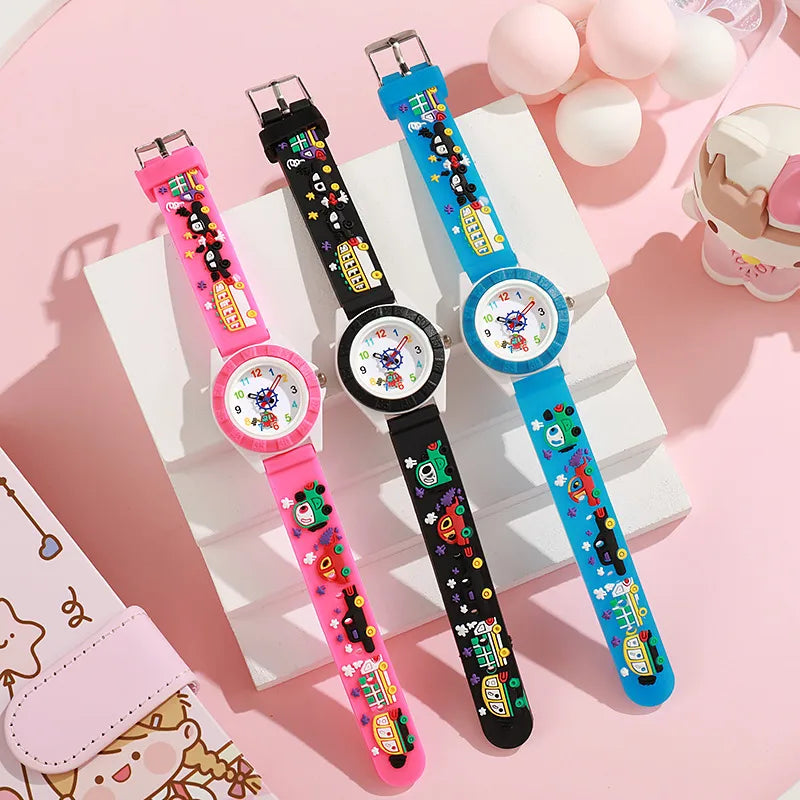 New color shell watch children's promotional gifts quartz watch ins wind boys and girls color cartoon watch wholesale
