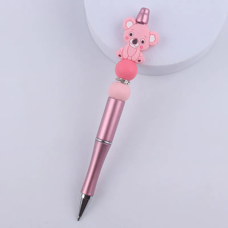 creative cartoon animal silicone bead color ballpoint pen