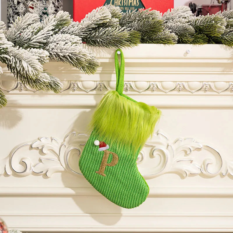 Christmas Nordic Style Cartoon Style Classic Style Christmas Hat Letter Nonwoven Polyester Party Festival Christmas socks Decorations Hanging Ornaments