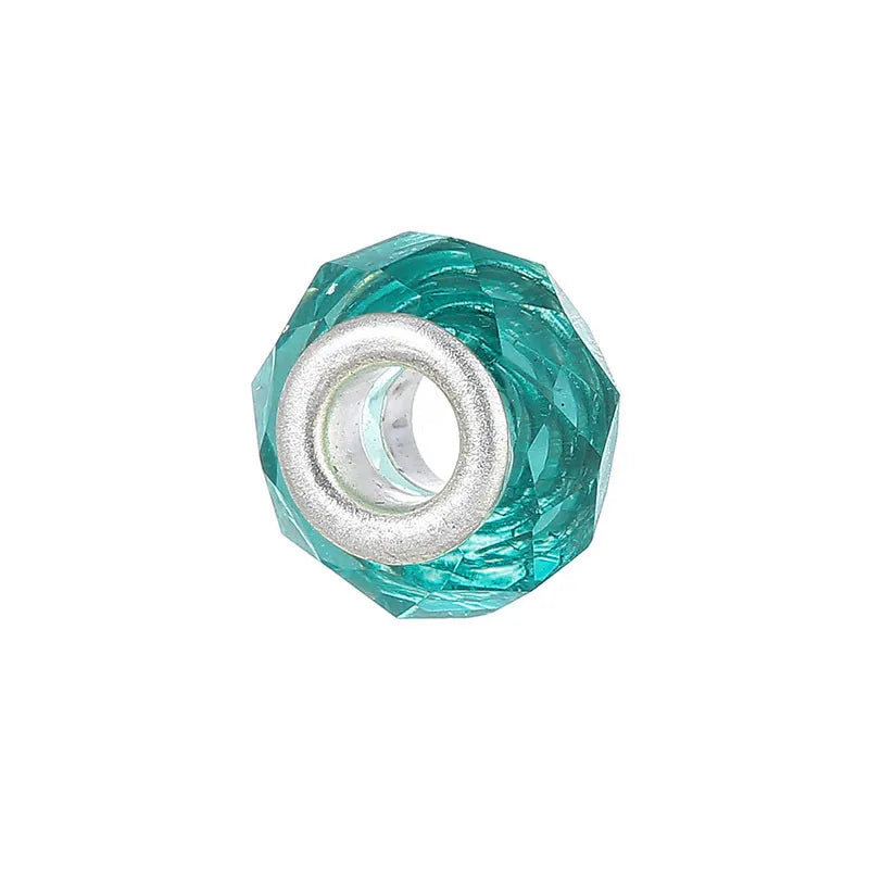 1 Piece 15*15mm Alloy Resin Geometric Polished Beads