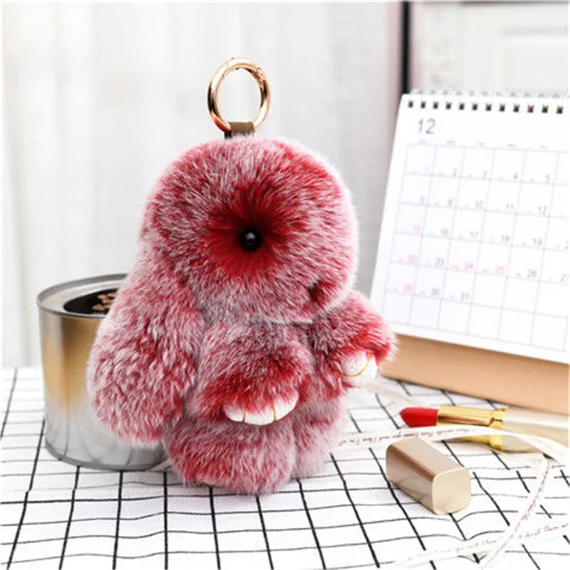 Simple Style Rabbit Artificial Wool Handmade Bag Pendant