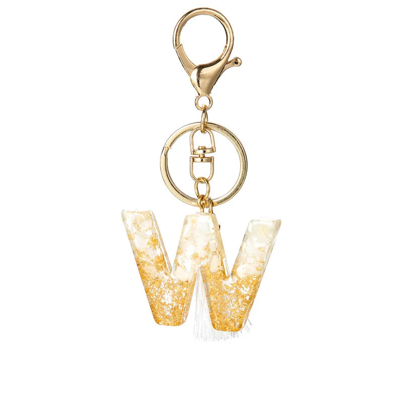 Elegant Letter Tassel Resin Unisex Unisex Keychain