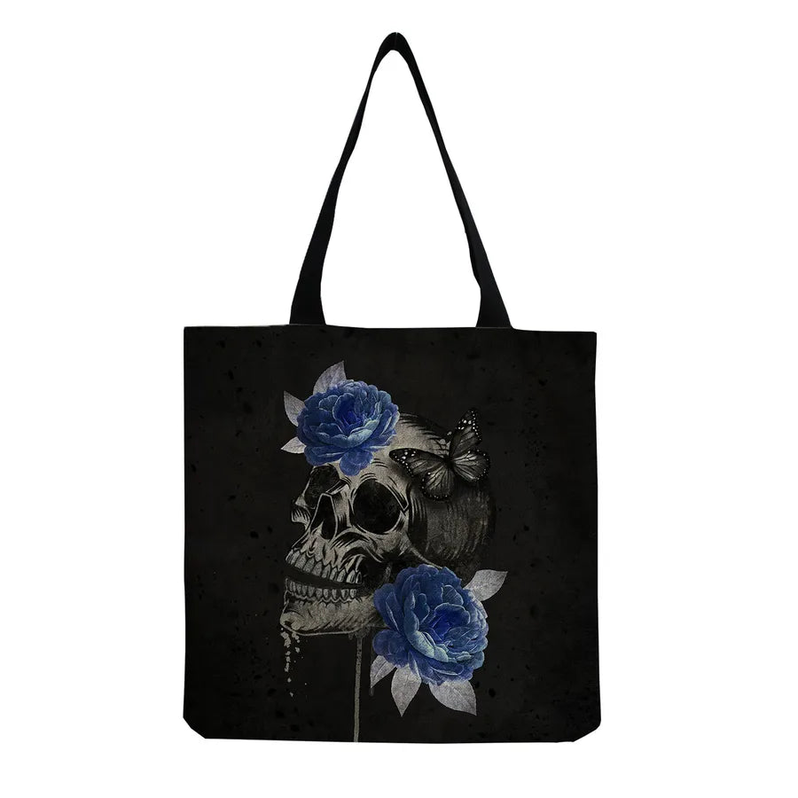 Unisex Casual Punk Skull Shopping bags