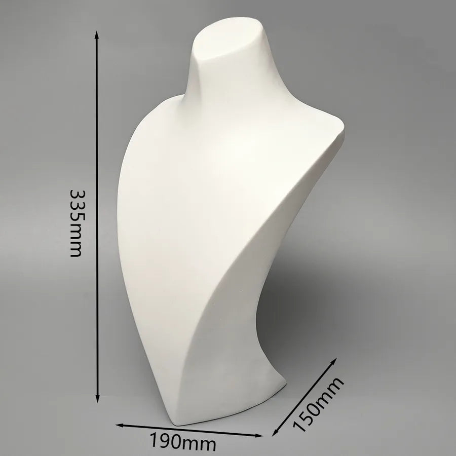 Resin Necklace Stand Portrait Neck Jewelry Display Props Accessories Showcase Handmade Simple New Style Pure Color Design