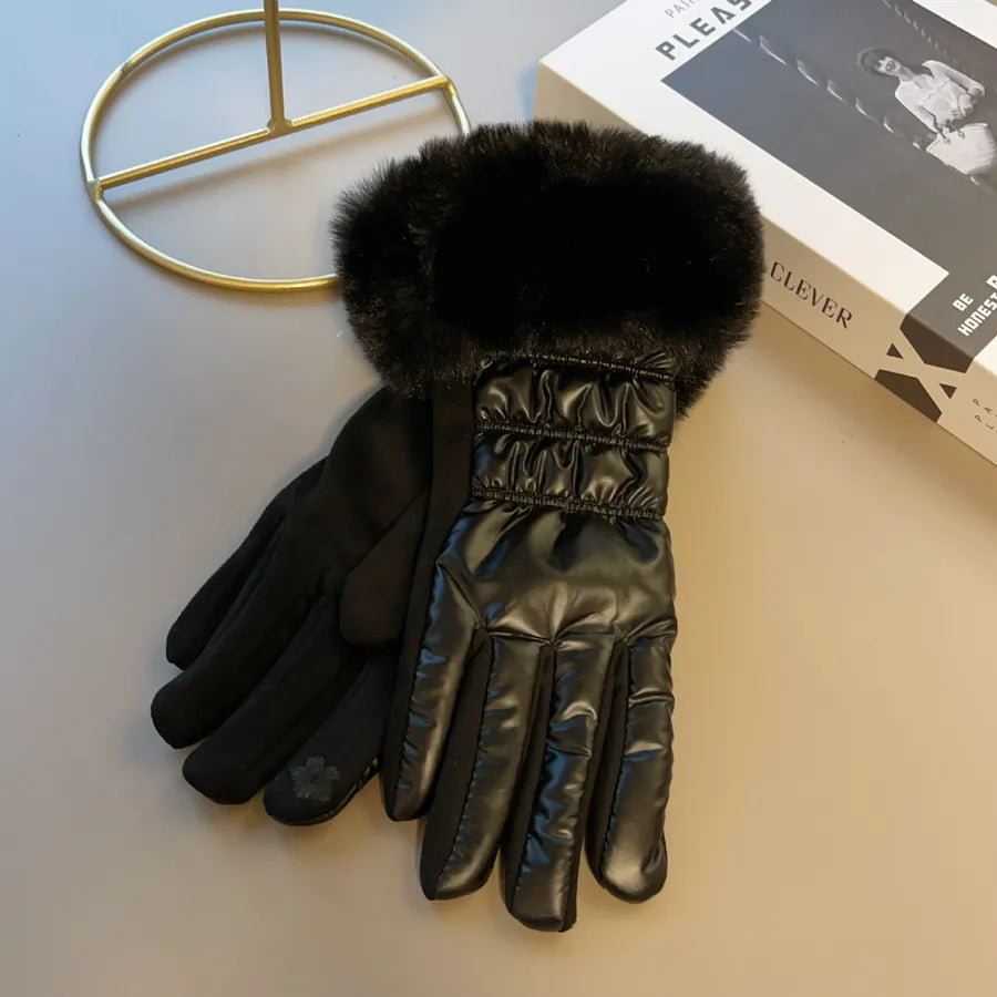 women's simple style solid color gloves 1 pair